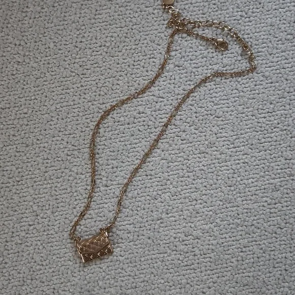 Gold Envelope Purse Necklace - Picture 2 of 10